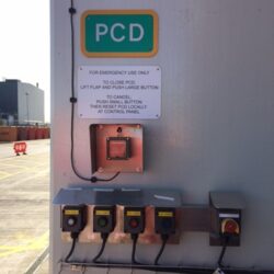 Call Point Activation for pollution containment devices