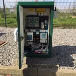 Open GRP kiosk for pollution containment device
