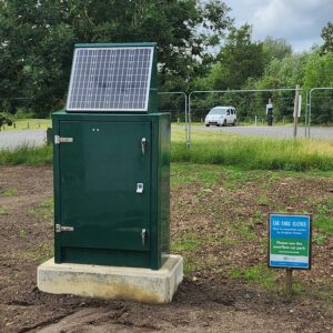 Installed Solar Kiosk with 60W Panel