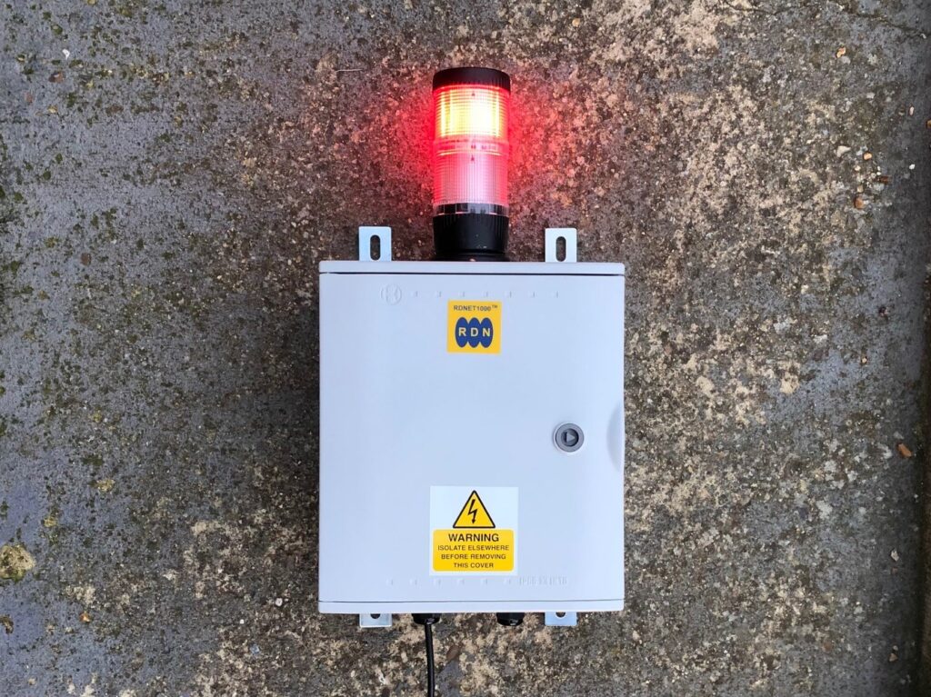 Sewer Alarm beacon in alert